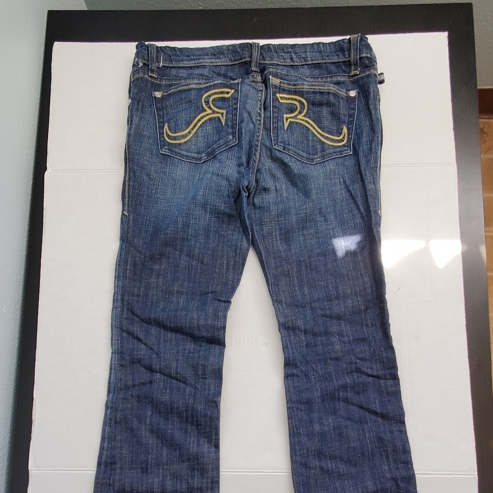 Rock and Republic Low Rise Boot Cut Blue Jeans Women's Size 28 W 32 L 32 - Picture 7 of 11